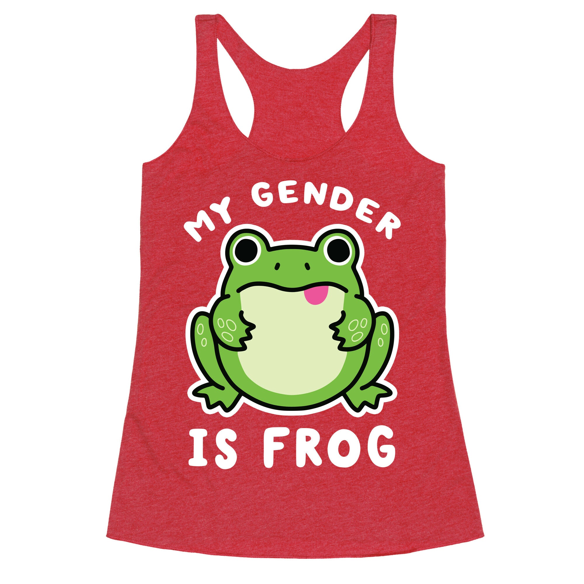 My Gender Is Frog Racerback Tank